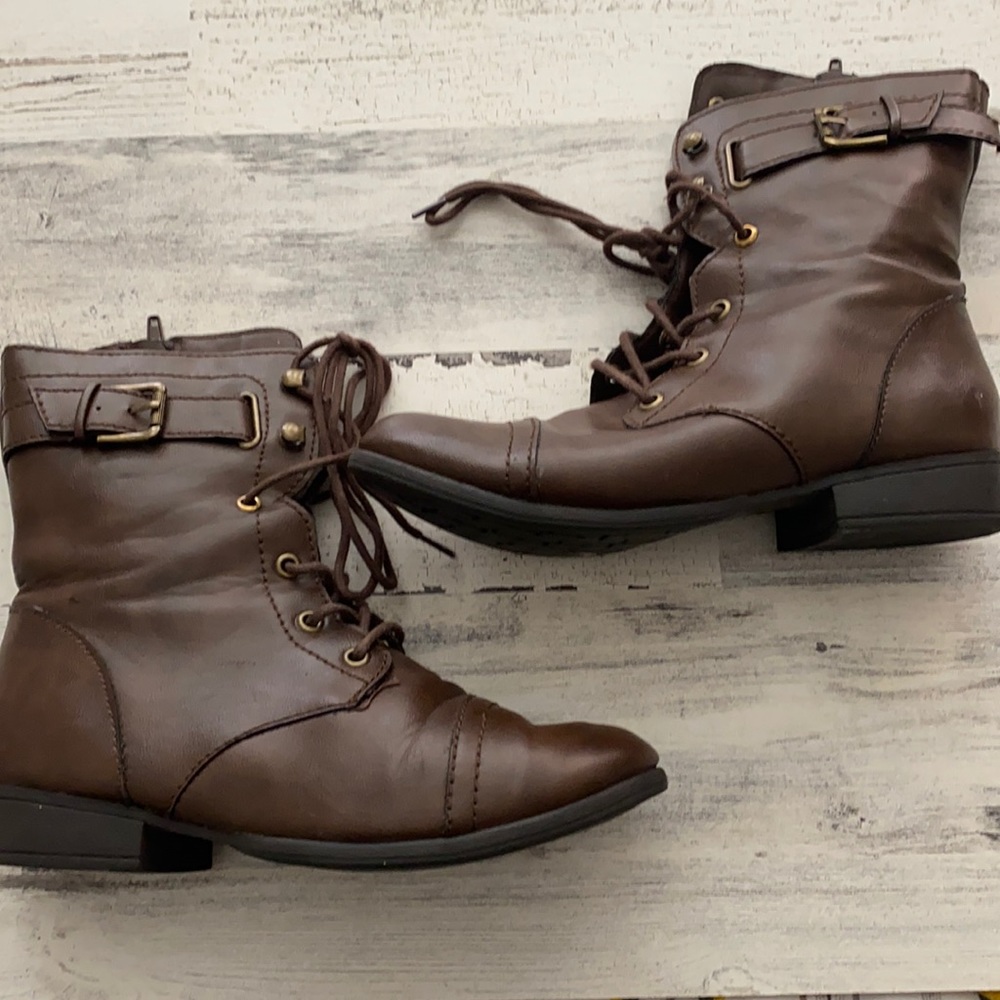 American Rag Brown Combat Boots 7W